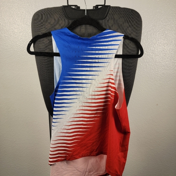 Nike Dri-fit ADV Team USA Aeroswift Men's Running Tank- Red And Blue Size L - Picture 2 of 6